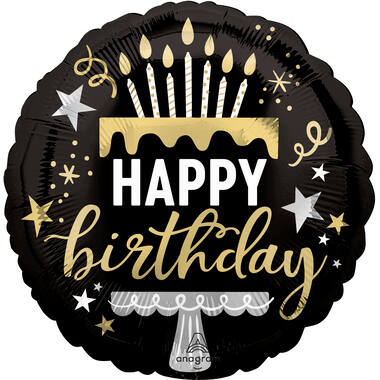 Foil Balloon - "HAPPY birthday" - BD Surprise - 45 cm